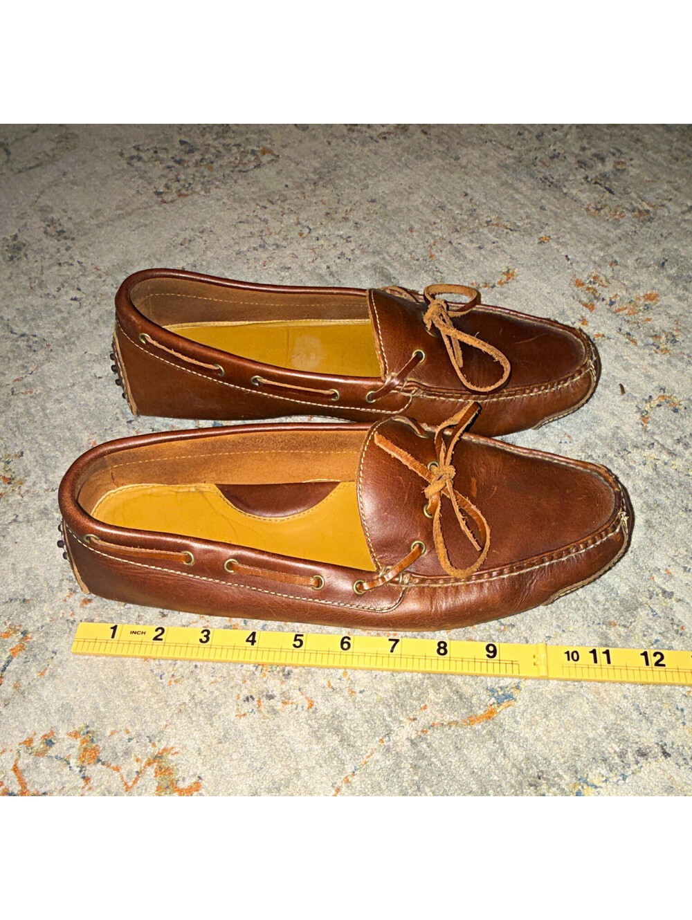 Cole Haan Brown Leather Lace-Up Driving Moccasins Men's US 10.5 D MPN 13215